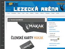 Tablet Screenshot of lezeckaarena.cz